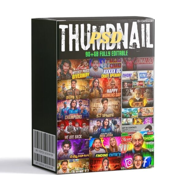 1000+ Viral YouTube Thumbnail Templates (PLR)