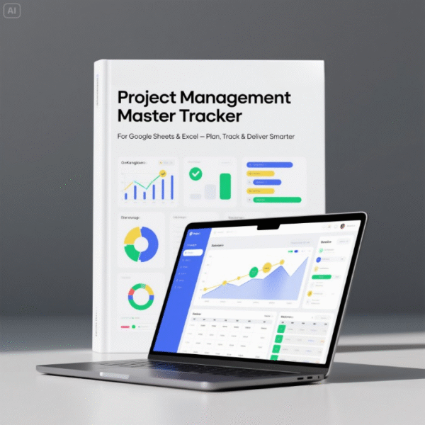 Project Management Template | Multi-Project Tracker for Google Sheets & Excel – Gantt Chart, Kanban, Task Planner & Dashboard for Small Business