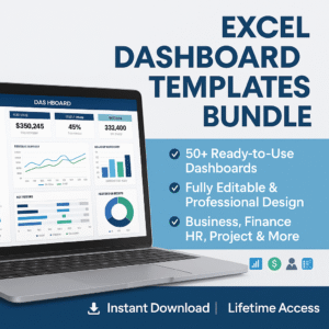 50+ Excel Dashboards – Instant Download!