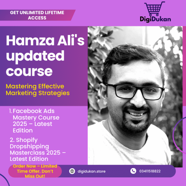 🔥 2025 Edition! Hamza Ali’s Dropshipping + FB Ads Masterclass – Buy Now